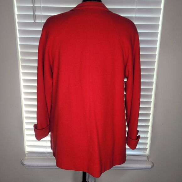 Vintage L.C. Mae California Red Wool Coat Size Small - Picture 3 of 8